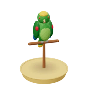 3D-illustratie van een amazonepapegaai